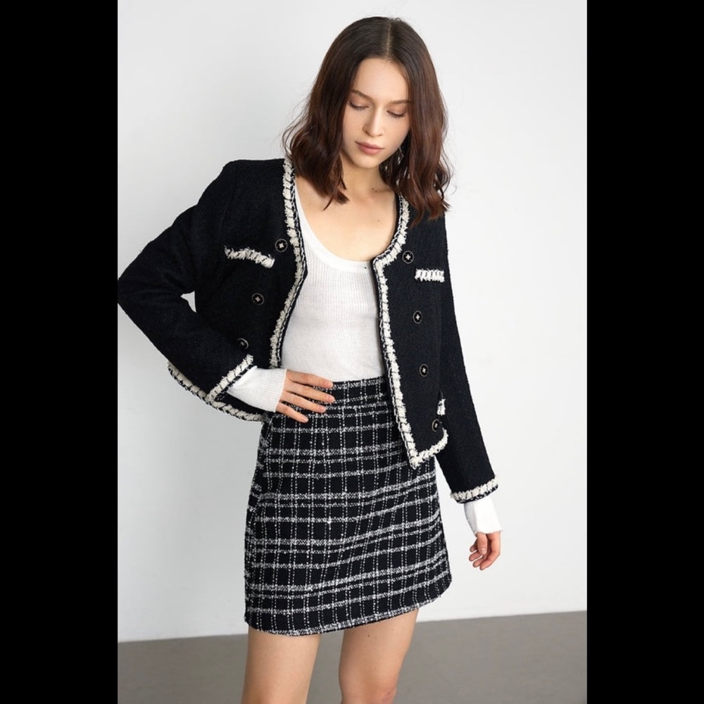 J.ING Jacey Black Double Breasted Jacket